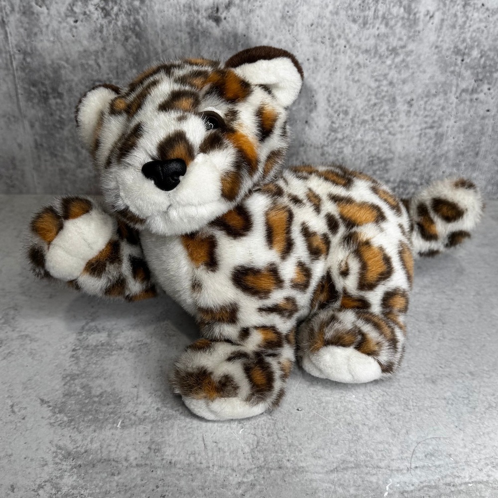 Vintage 1992 Sugar Loaf Leopard Cub Plush Paw Up Spotted Stuffed Animal 90s Toy